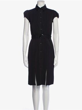 Alice + Olivia Carie Puff Sleeve Shirtdress with Belt No Bow XS